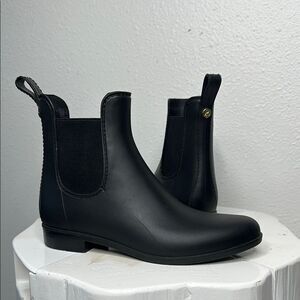 Sam Edelman Tinsley Black Chelsea Rain Boots - Size 7 (1511)